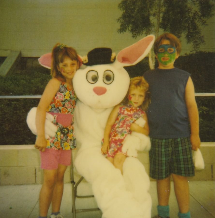 A Journey Through Time: Vintage Snapshots of People with the Easter Bunny