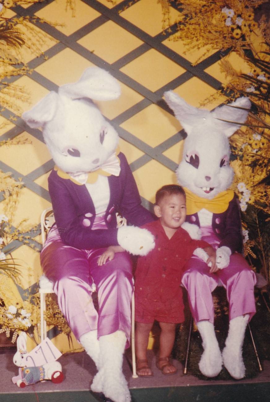 A Journey Through Time: Vintage Snapshots of People with the Easter Bunny