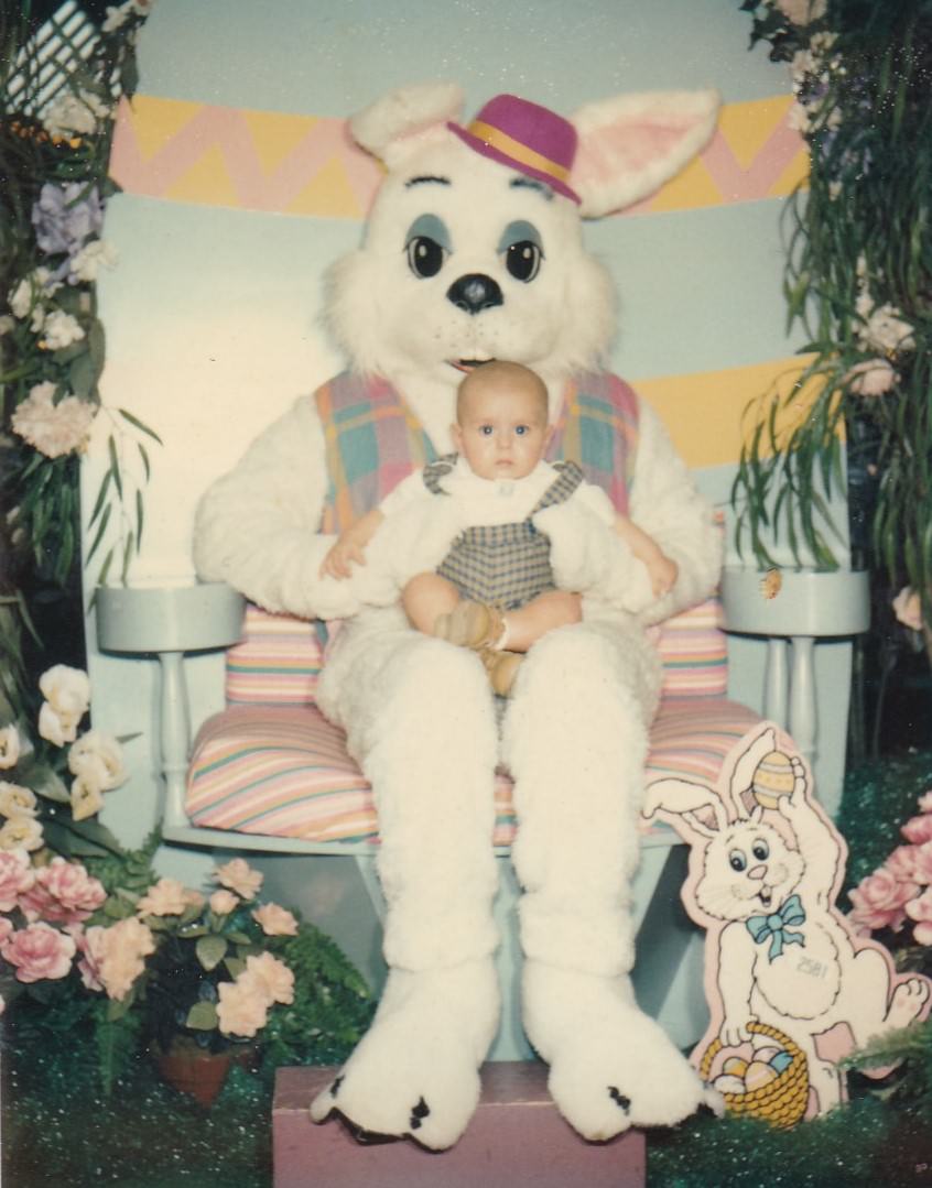 A Journey Through Time: Vintage Snapshots of People with the Easter Bunny