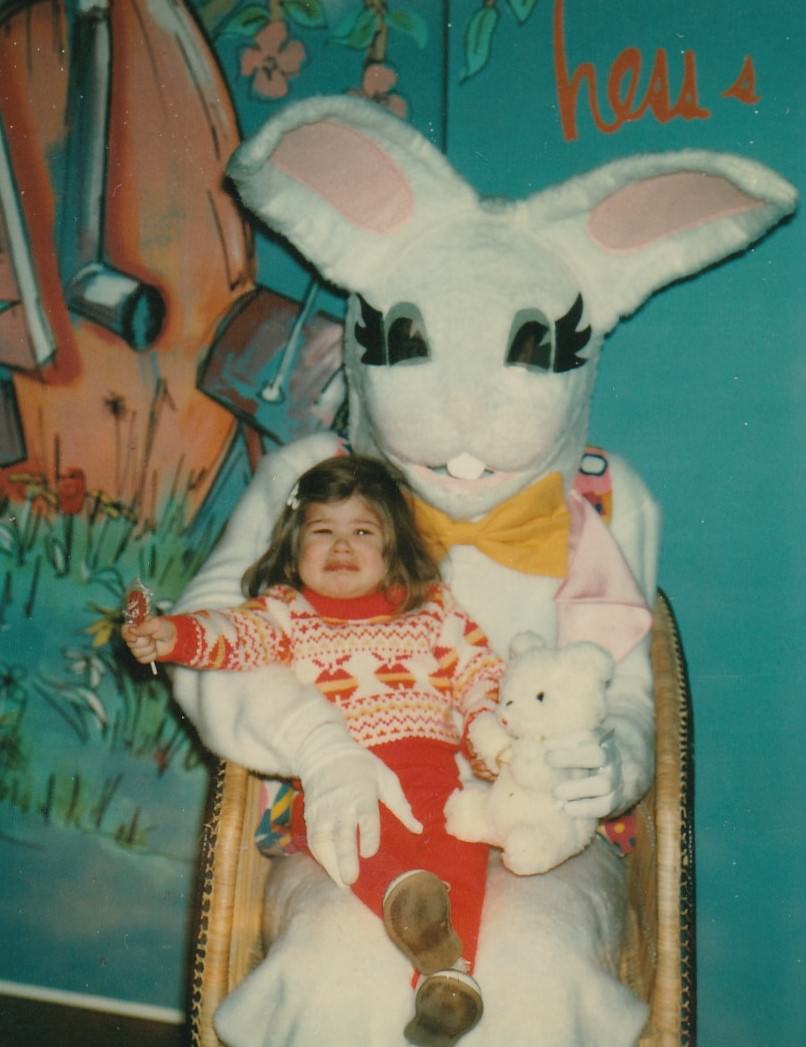 A Journey Through Time: Vintage Snapshots of People with the Easter Bunny