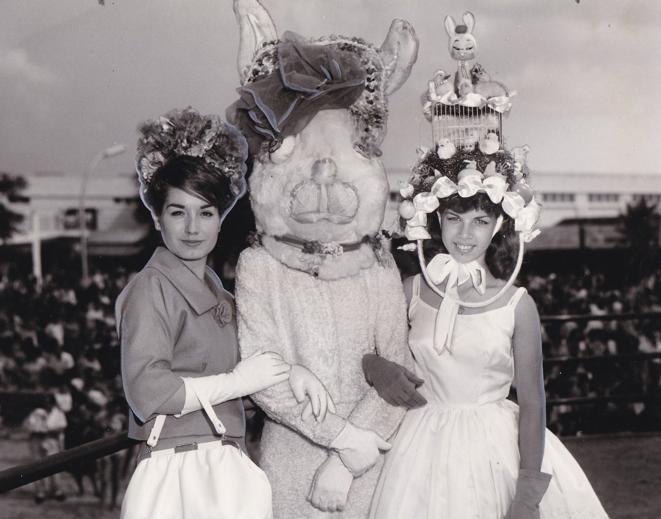 A Journey Through Time: Vintage Snapshots of People with the Easter Bunny