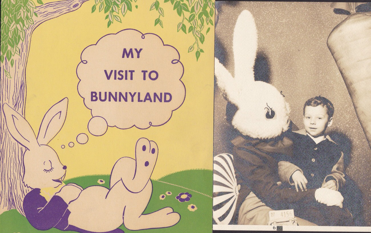 A Journey Through Time: Vintage Snapshots of People with the Easter Bunny