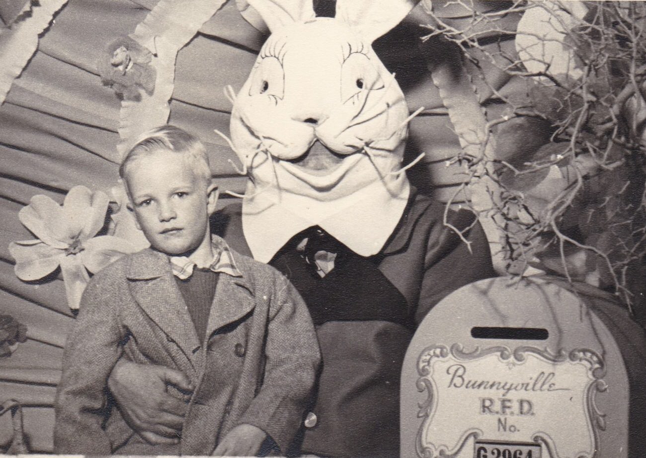 A Journey Through Time: Vintage Snapshots of People with the Easter Bunny