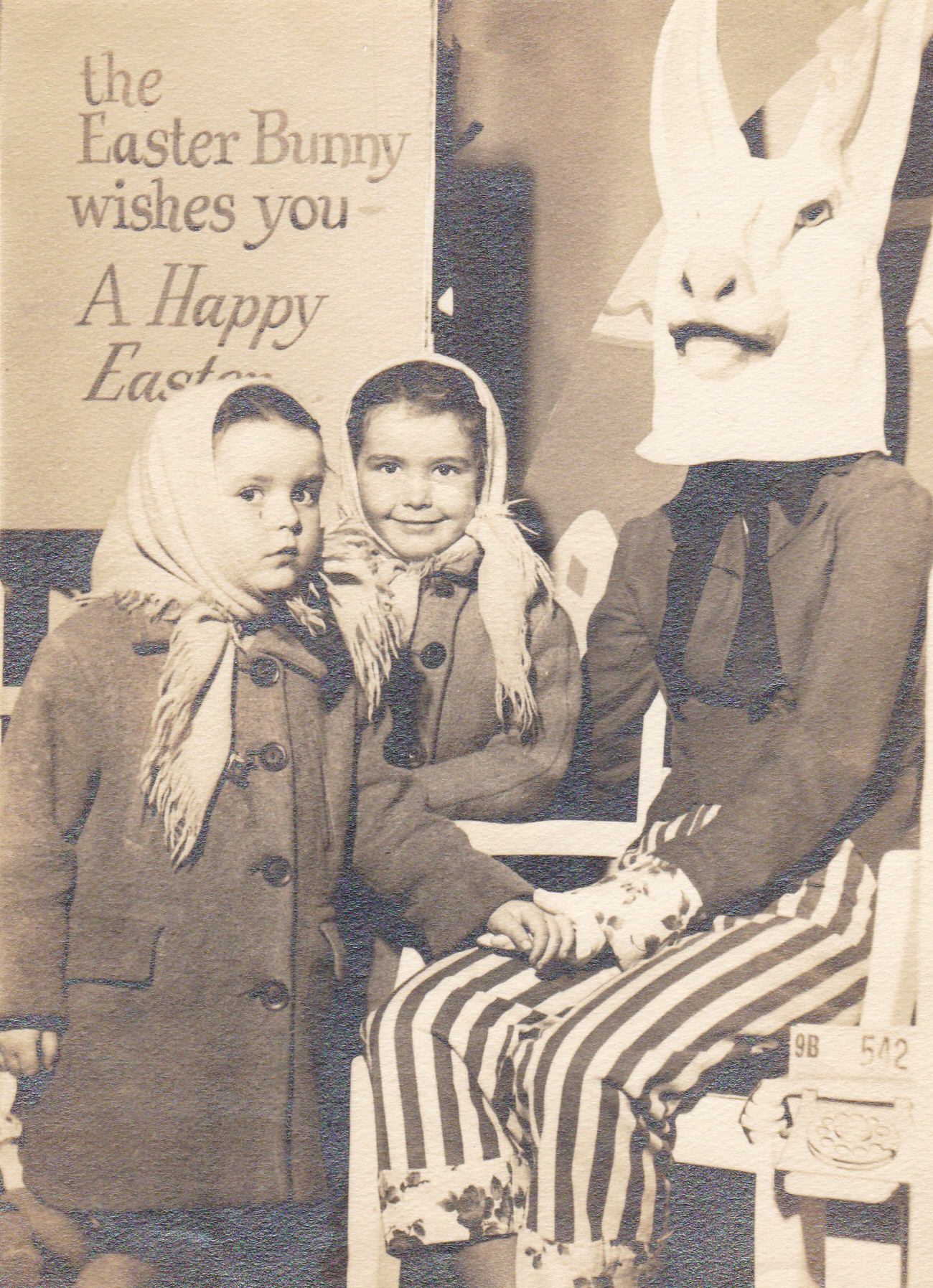 A Journey Through Time: Vintage Snapshots of People with the Easter Bunny