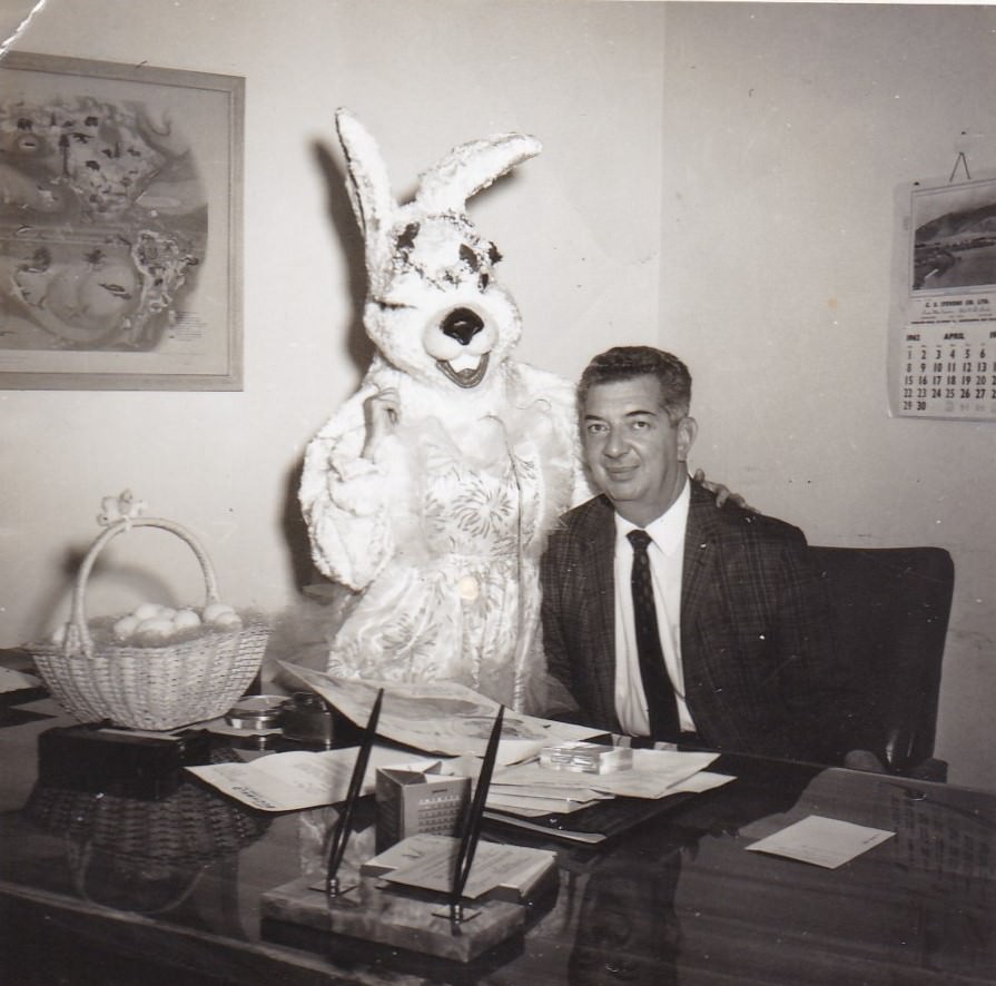 A Journey Through Time: Vintage Snapshots of People with the Easter Bunny