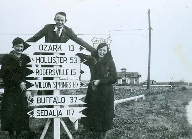 Street signs from the early 1900s.