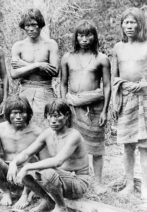 Head hunters in the upper Amazon, Brazil, 1890-1923.