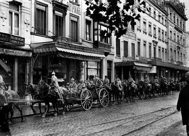 German artillery during the German occupation of Brussells