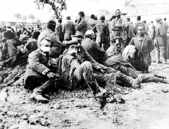 German wounded captured in British first attack. These men are Baden troops in Morlancourt, near Albert, France in July 1916.