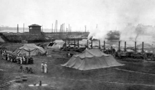 A German field bakery near Conflans in France. 1915