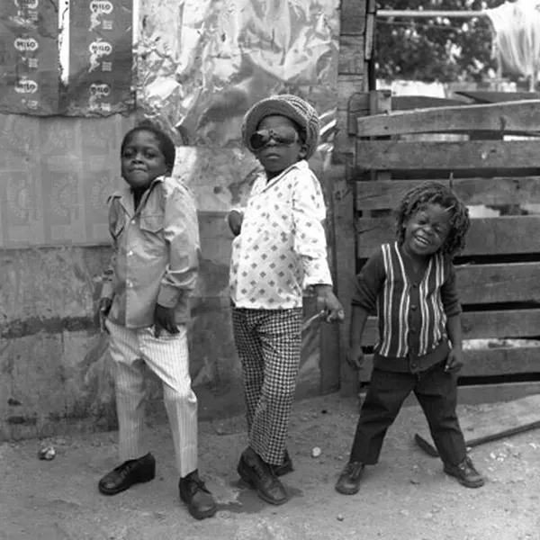 Young boys strike a pose for the camera, Jamaica.