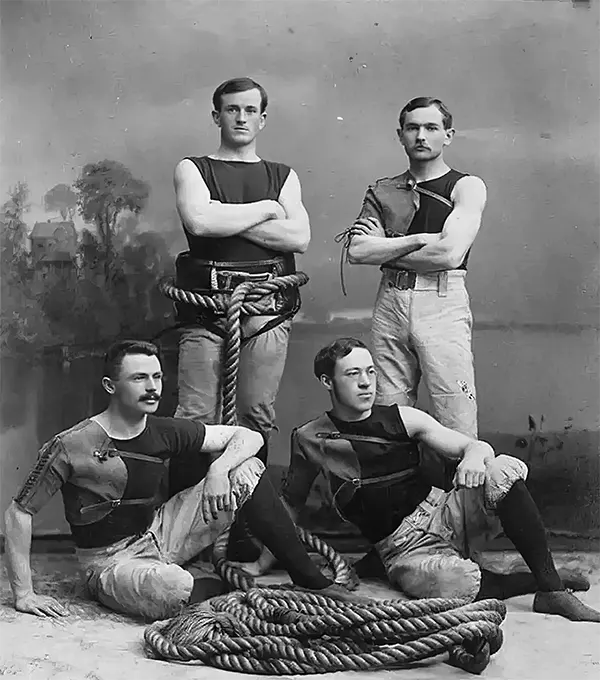 The Bowdoin College Tug of War Team, 1891.