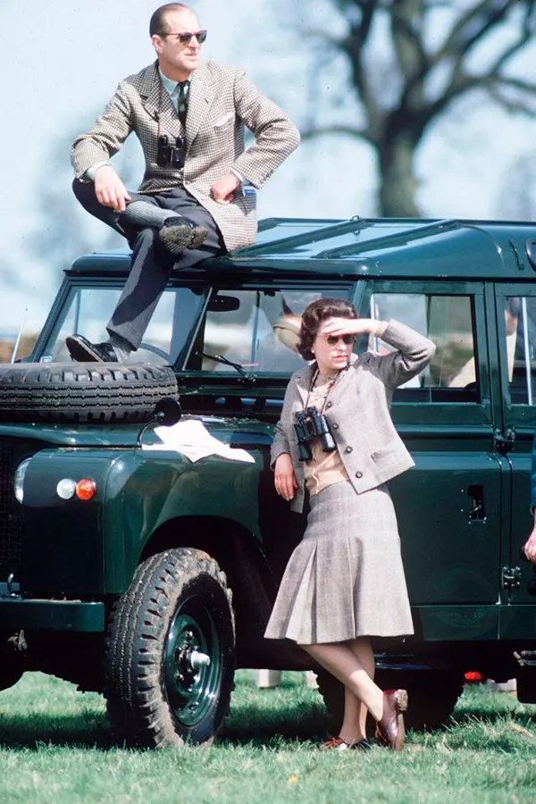 Queen Elizabeth II and Prince Phillip at the horse races, 1968.