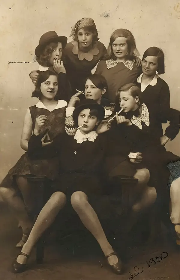 A gang of young and vivacious girls, 1930.