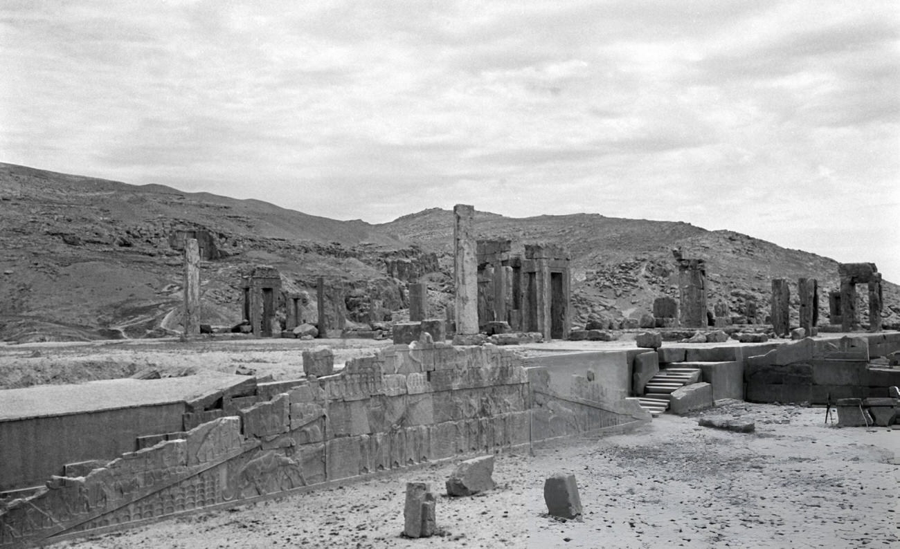 The archaeological site of Persepolis, Iran, 1968.