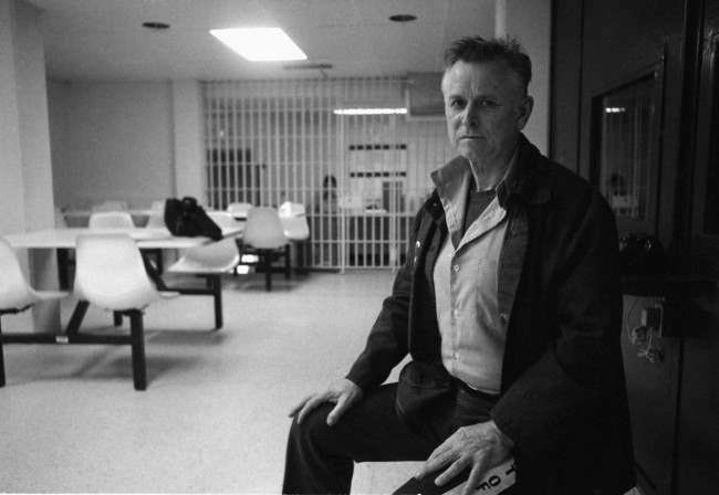 James Earl Ray shown during an interview at the Brushy Mountain State Prison in Petros, Tennessee, 1988.