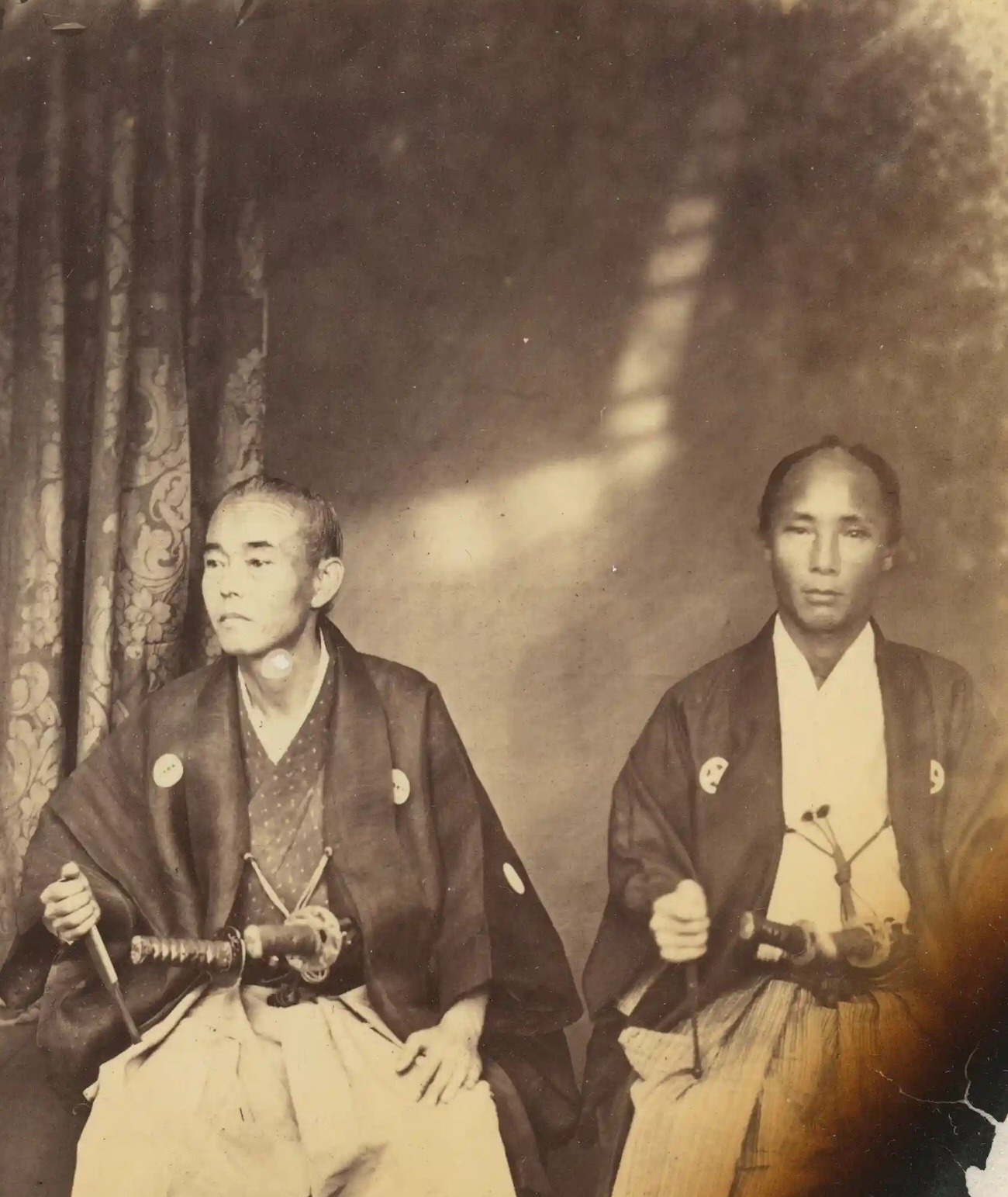 Portrait of two samurai, 1865