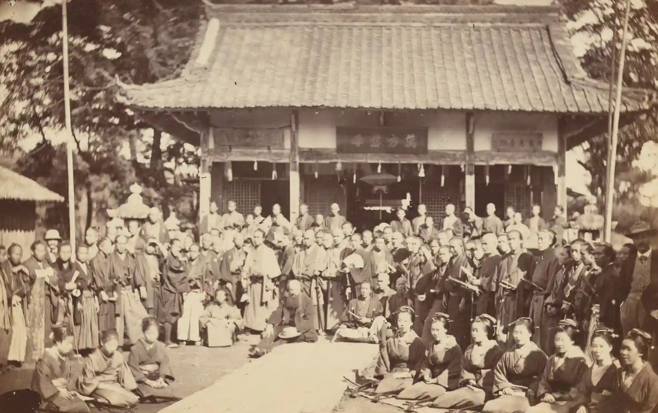 Hospital farewell party in Nagasaki, 1867