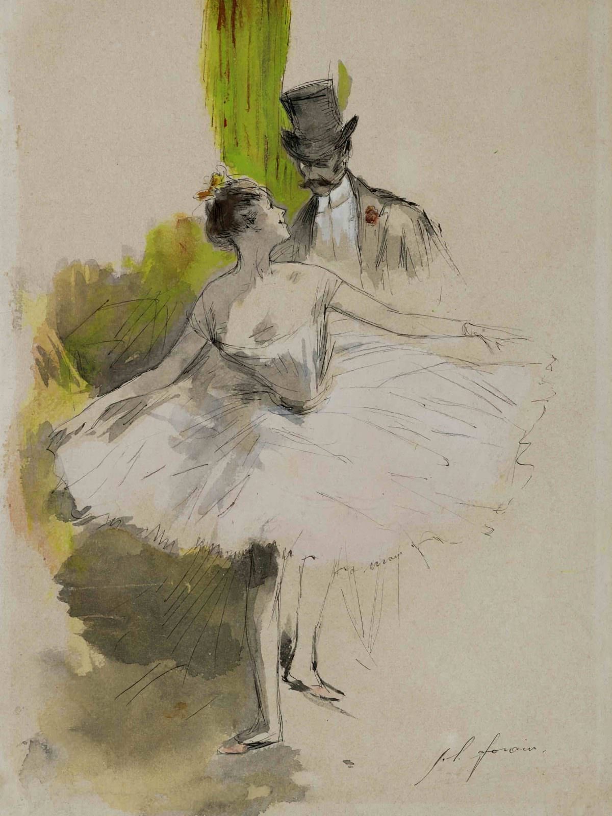 Dans les Coulisses by Jean-Louis Forain, 1899