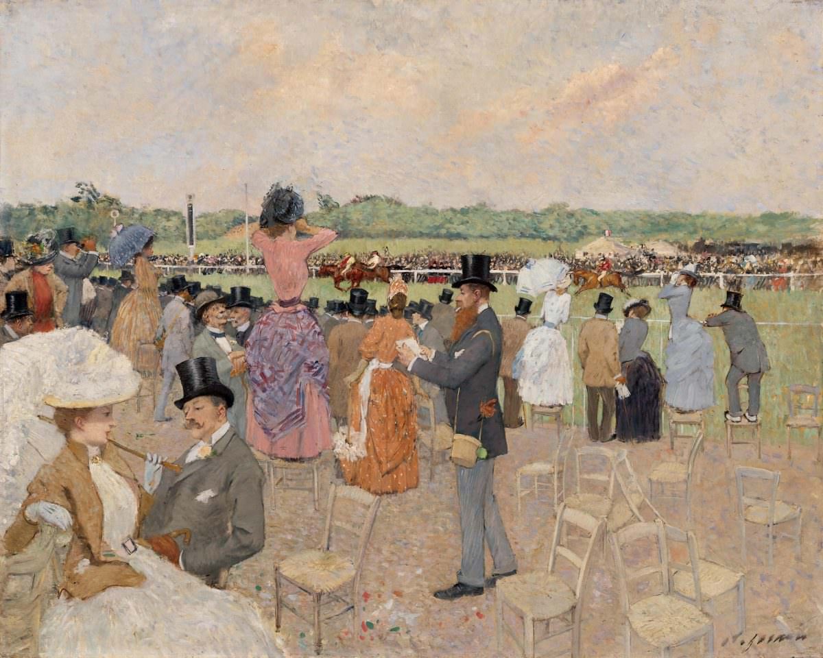 The Races at Longchamp by Jean-Louis Forain, 1891