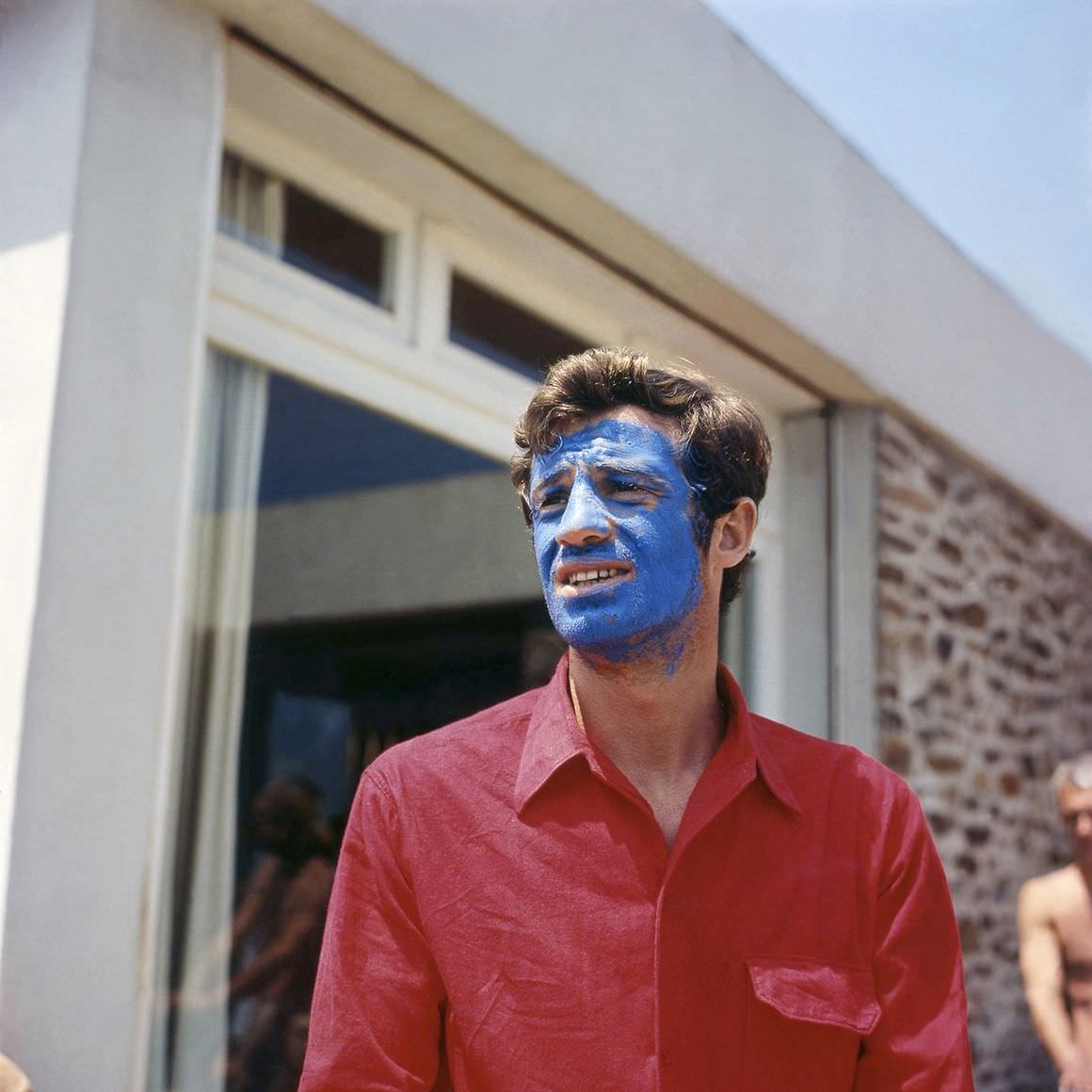 Jean-Paul Belmondo in 'Pierrot le fou' directed by Jean-Luc Godard, 1965.