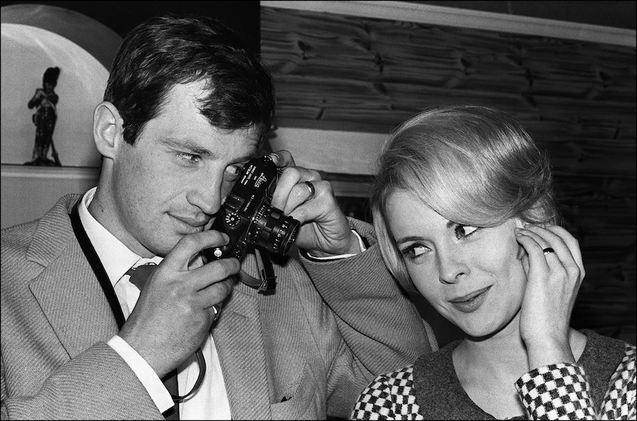 Jean-Paul Belmondo with Jean Seberg, 1964.