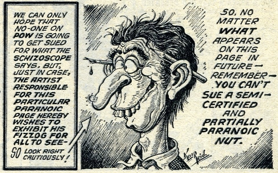 Ken Reid self-portrait via Comic Creators