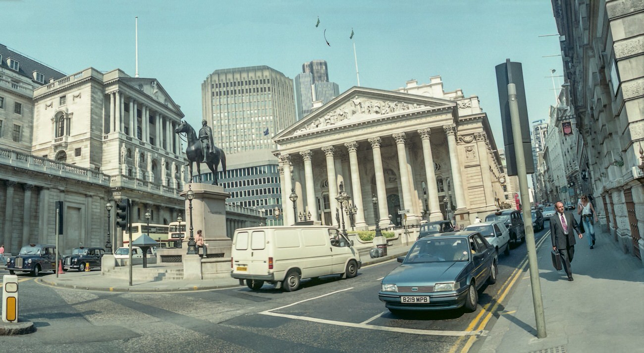 Bank of England, Royal Exchange, Bank, City, 1992