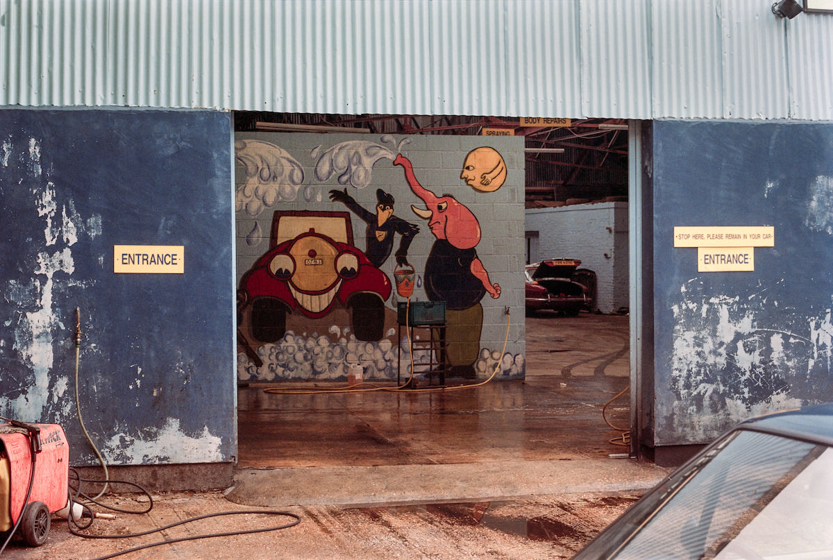 Garage, Bromell’s Rd area, Clapham, Lambeth, 1992