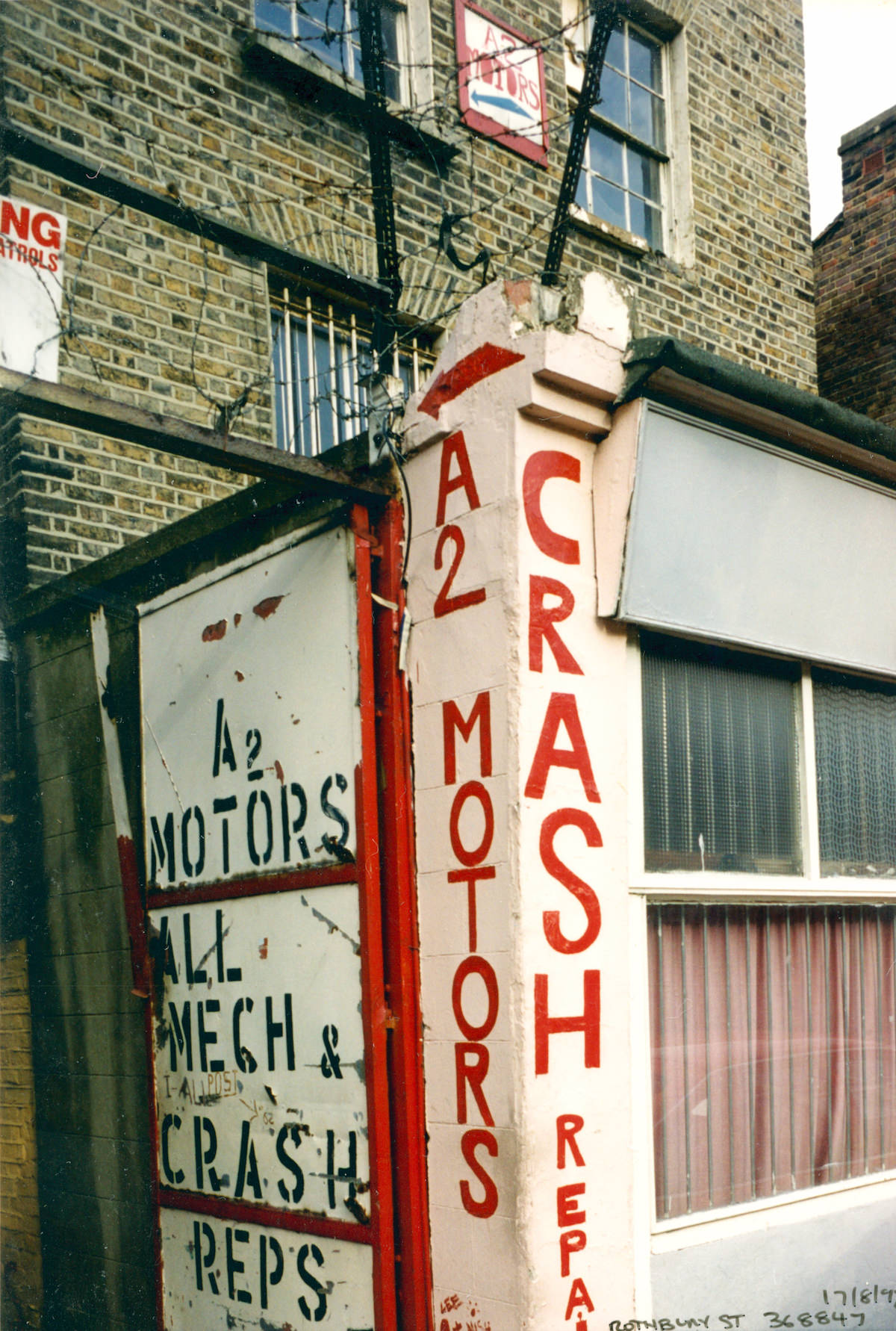 Garage, Rothbury Rd, Hackney Wick, Tower Hamlets, 1992