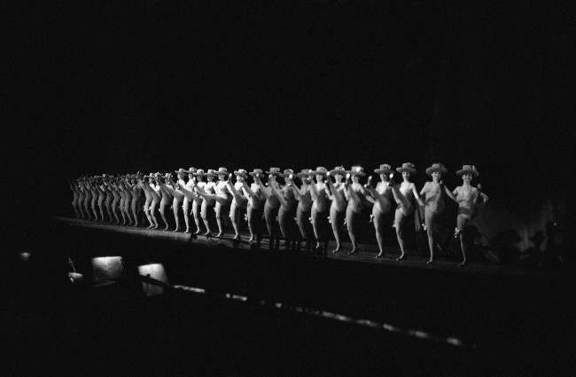 The Rockettes perform on the stage of Radio City Music Hall in New York, 1978.