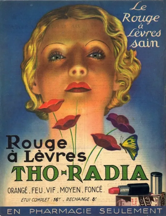 In Paris, a cosmetic range called Tho-Radia became all the rage, developed by Dr. Alfred Curie (who was no relation to Marie Curie, but his name sold French women on the idea of radioactive make-up), subsequently setting the trend over in America too.