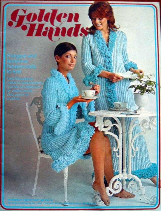 I mean, even the covers of the knitting pamphlets look like adult reading.