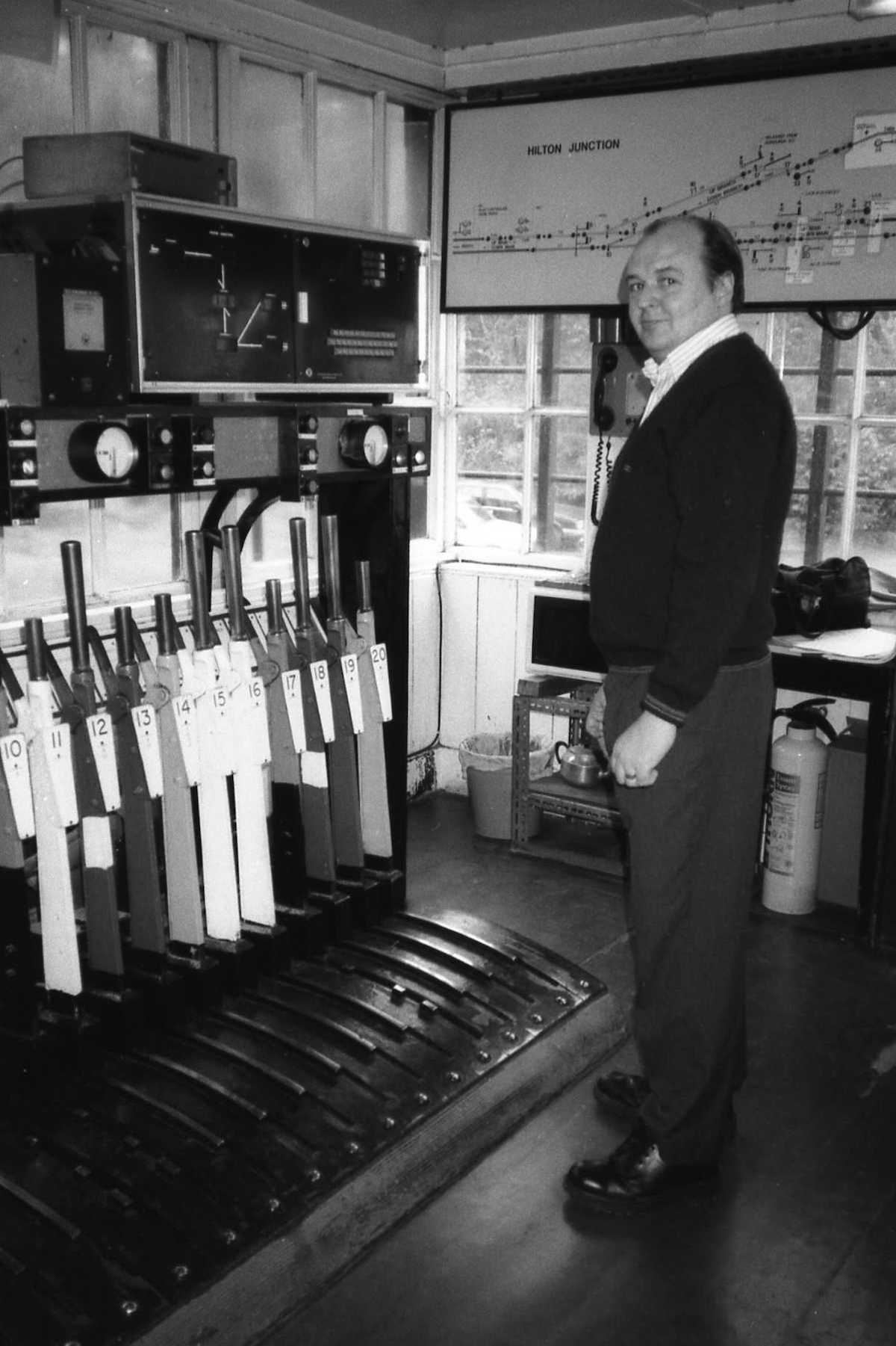 Hilton Junction signal box, 1993