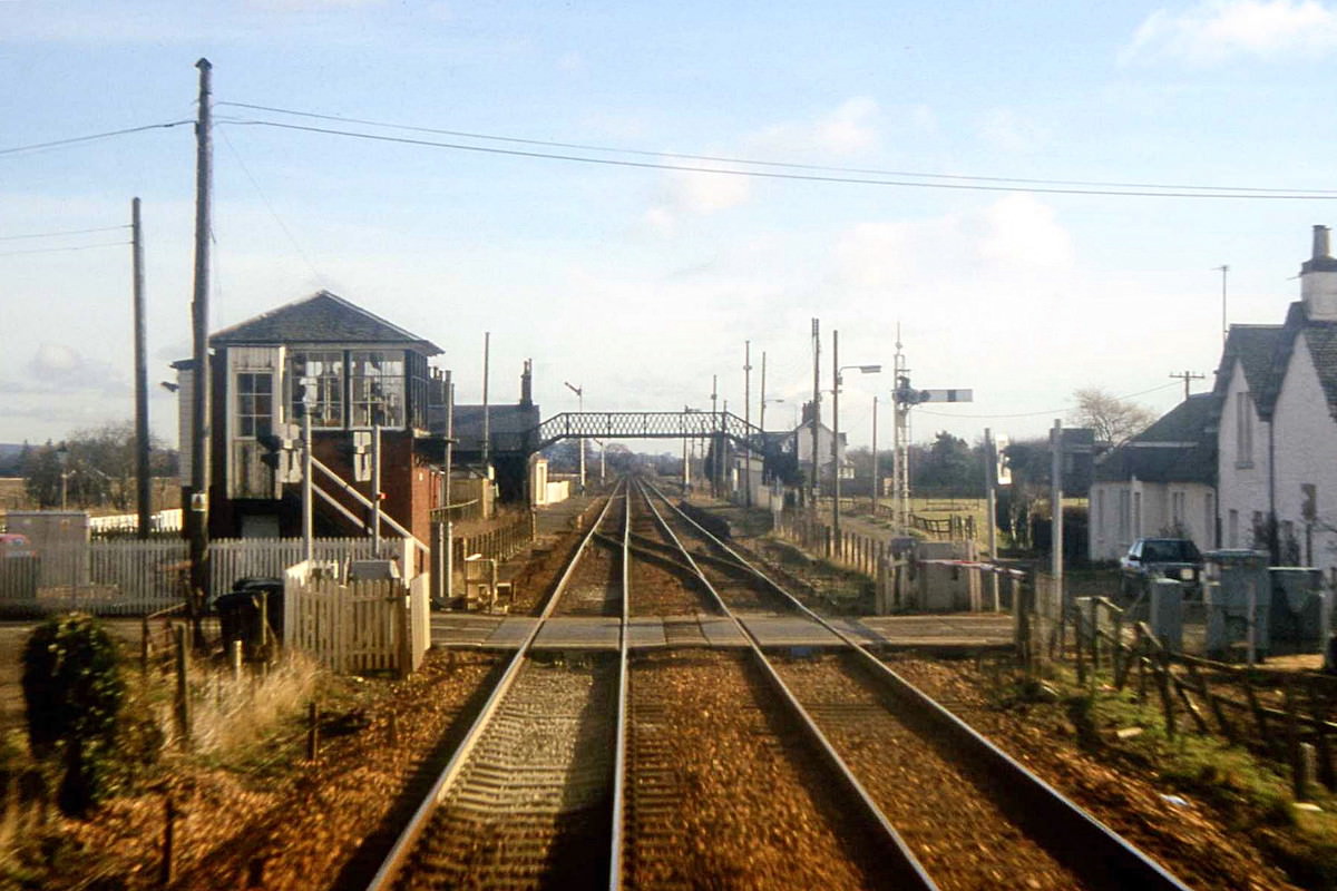 Errol Signal Box seen form cab, 1999