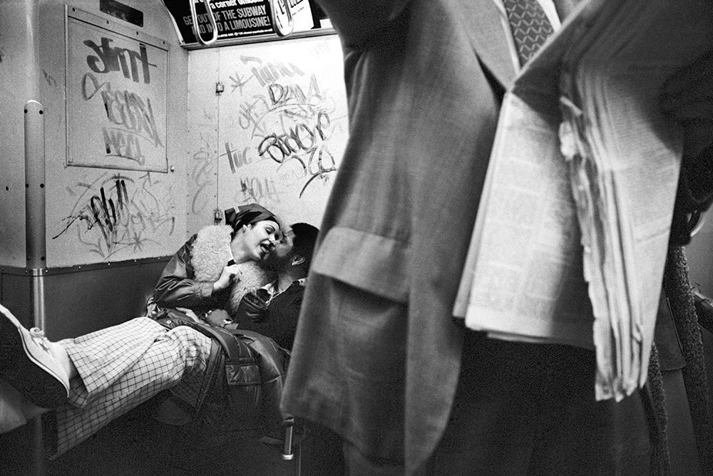 Couple on subway, 1978