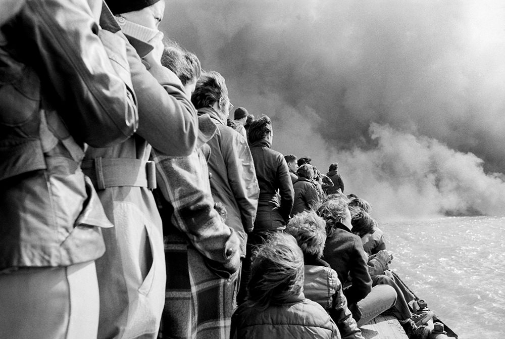 Fire, Hudson River pier, West Village, 1978