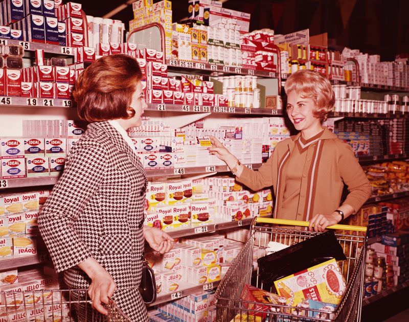 A supermarket in 1960s.