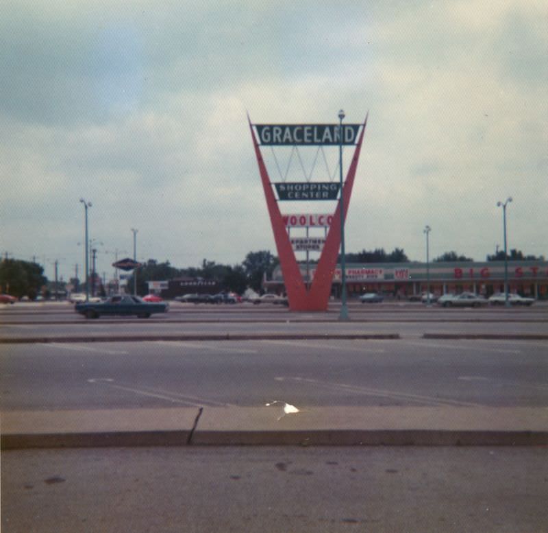 Graceland shopping center, circa 1970s.