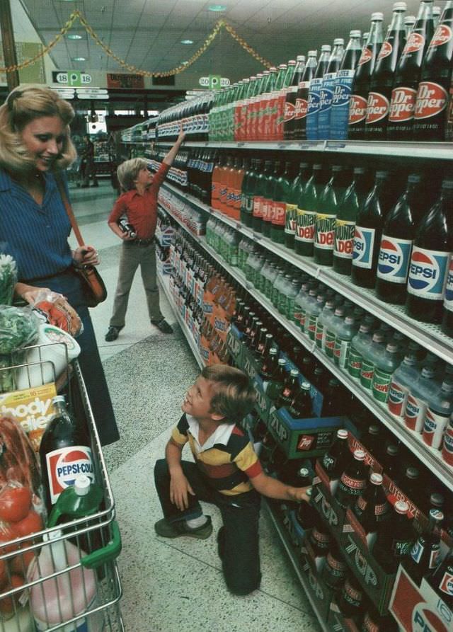 Shopping for pop, 1982.