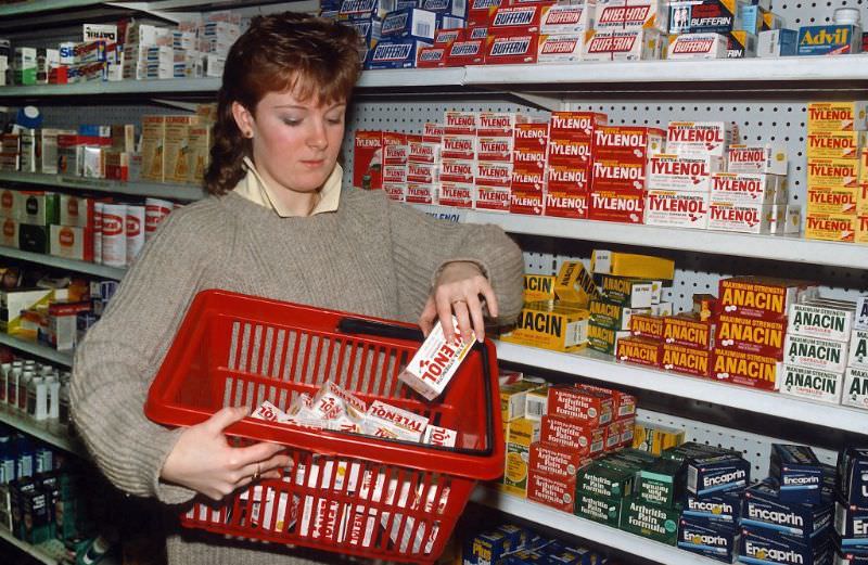 Stocking Tylenol, 1983.