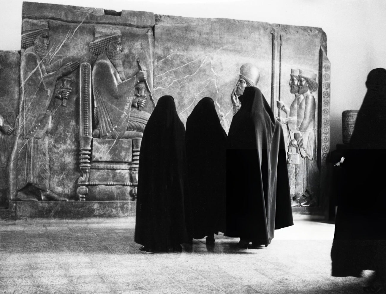 Women in the National Museum of Iran in Tehran, 1960s.