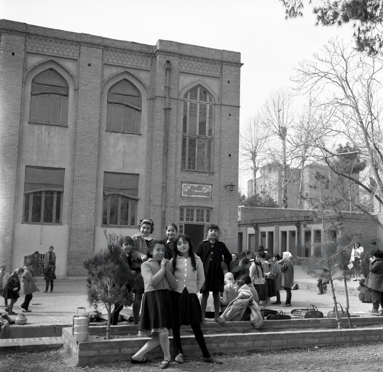 Children in a schoolyard in Tehran, 1964.