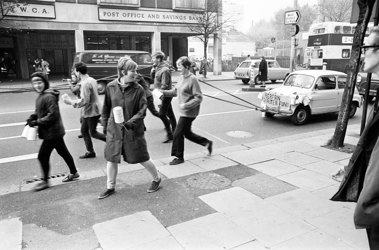 A car trek to Stratford, London, 1966.