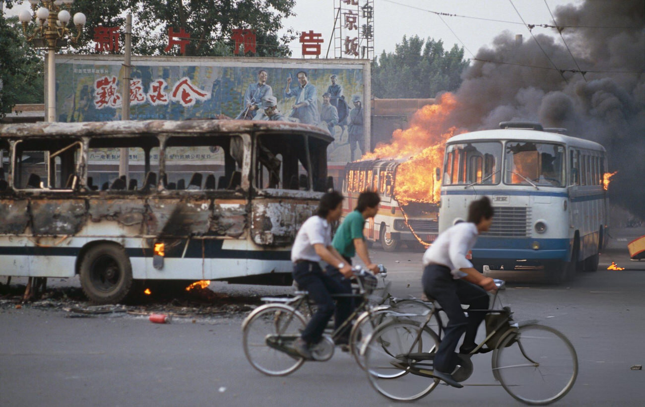 The protest movement of students that started seven weeks ago in Tiananmen Square, 1989.