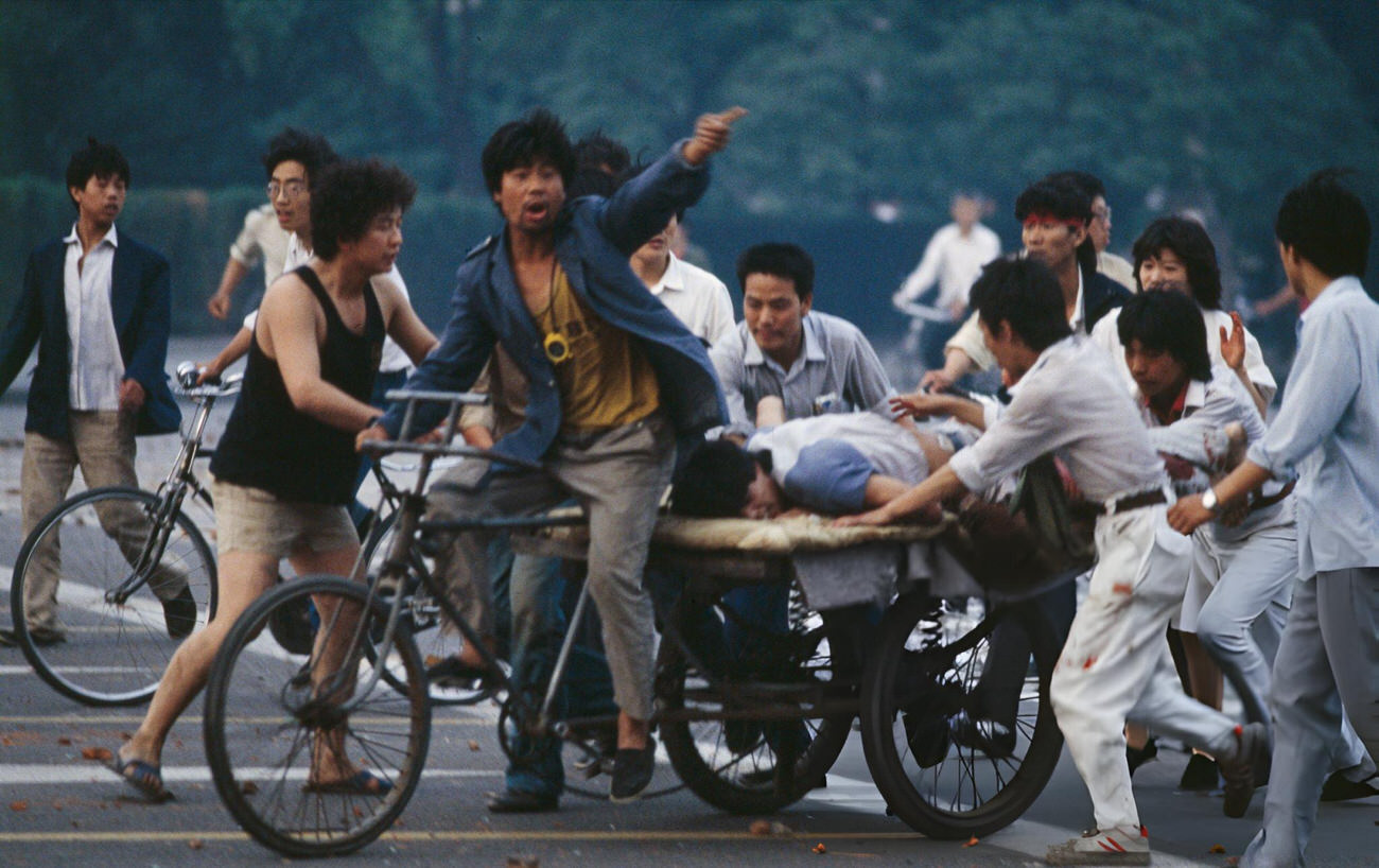 The protest movement of students that started seven weeks ago in Tiananmen Square, 1989.