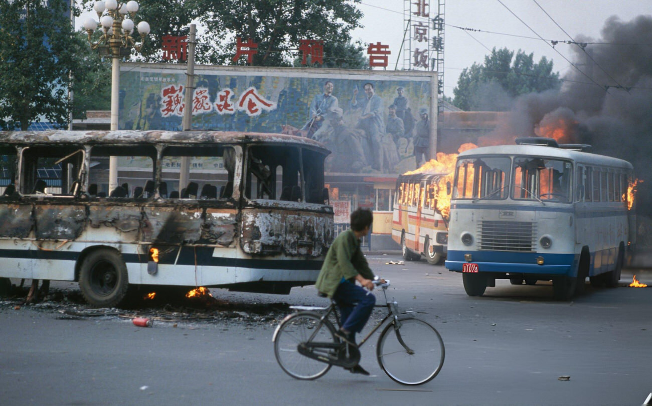 The protest movement of students that started seven weeks ago in Tiananmen Square, 1989.