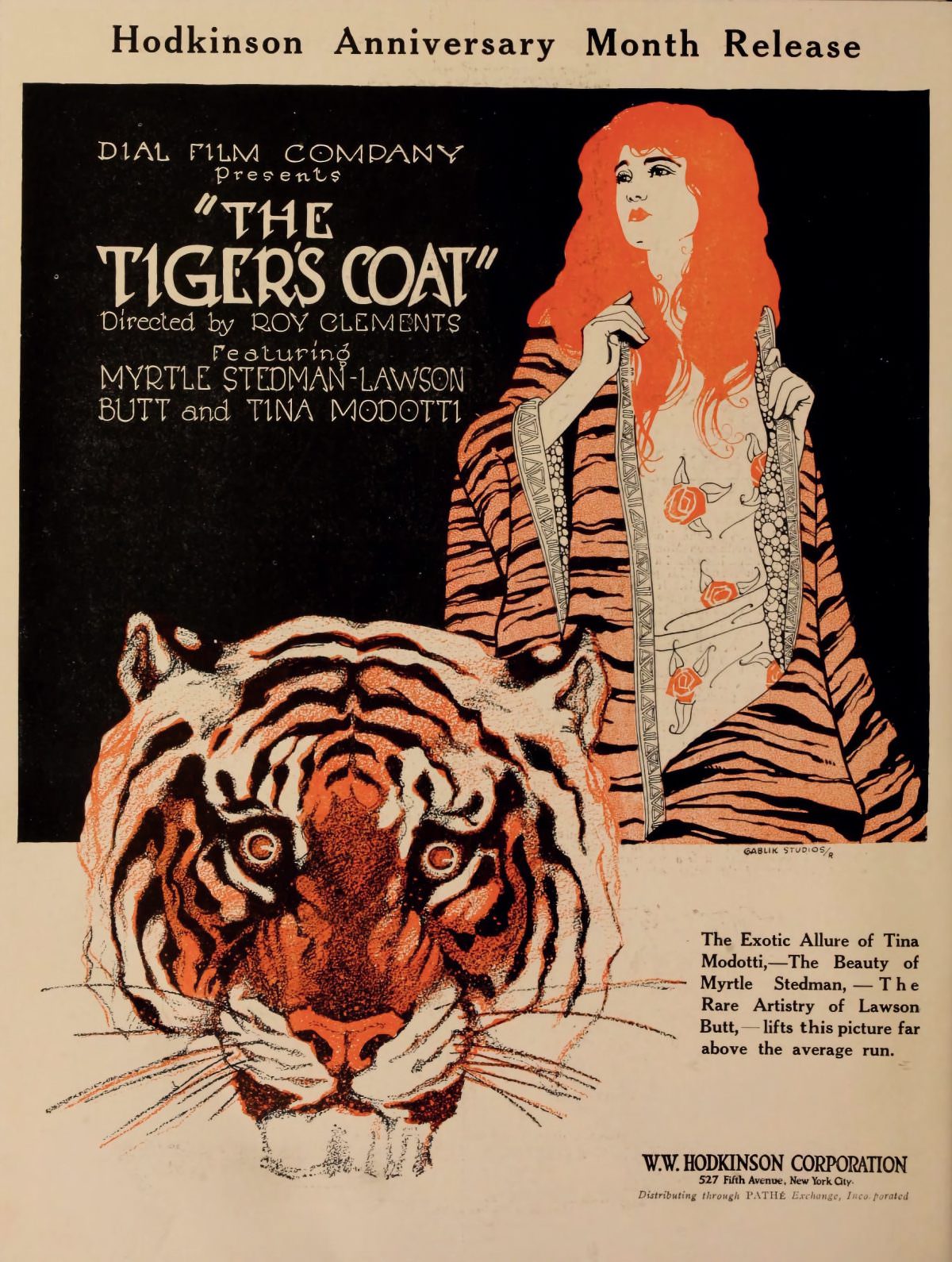 Poster for the movie The Tiger’s Coat released in 1920.