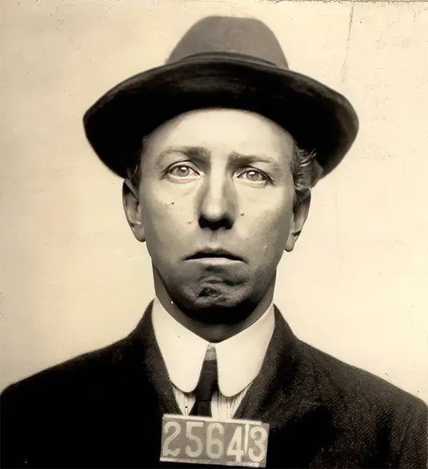 Unidentified offender, 35. His mugshot and measurements were taken on April 10, 1912.