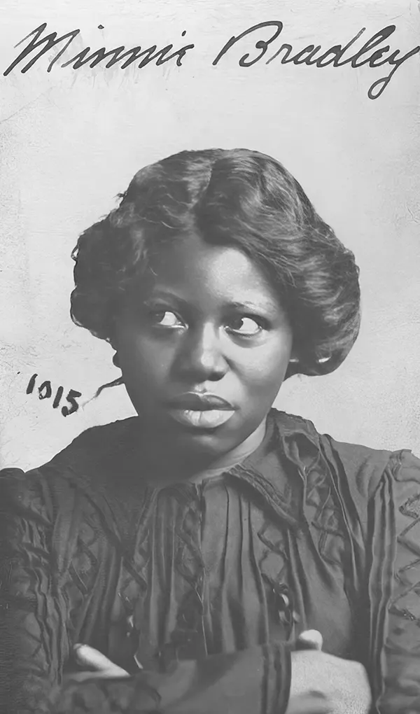 Minnie Bradley was arrested for “larceny from a person” in Omaha on Dec. 13, 1902.